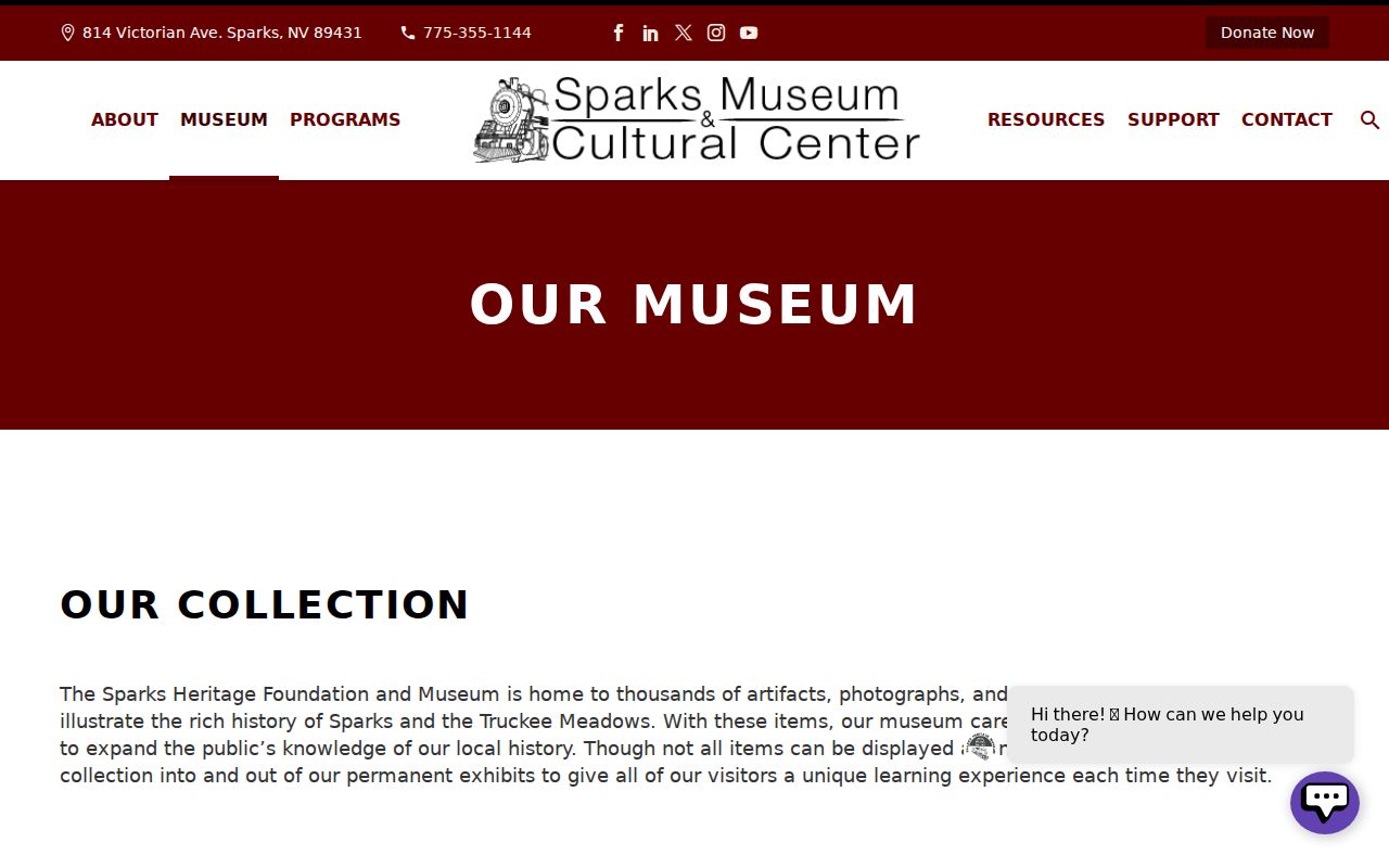 Sparks city directory research at the Sparks Museum holdings page