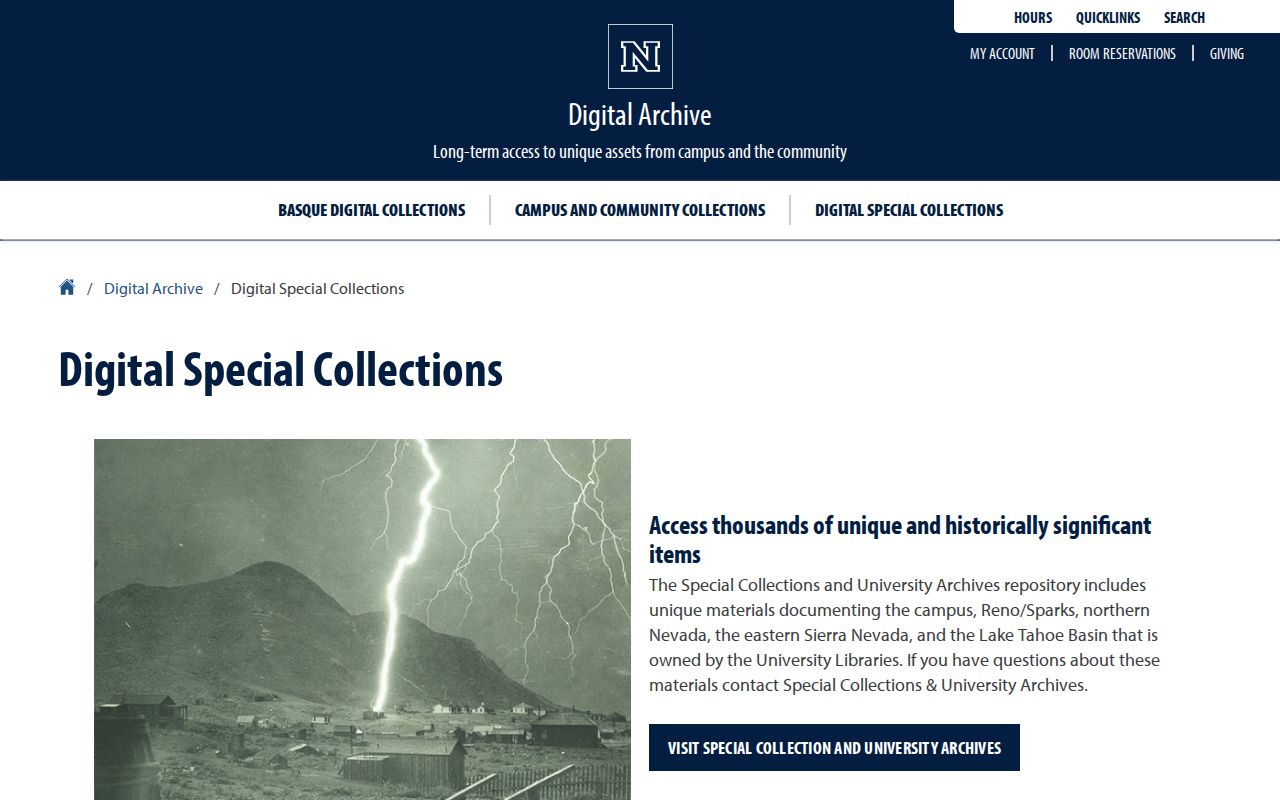 Sparks city directory collection through UNR Digital Special Collections