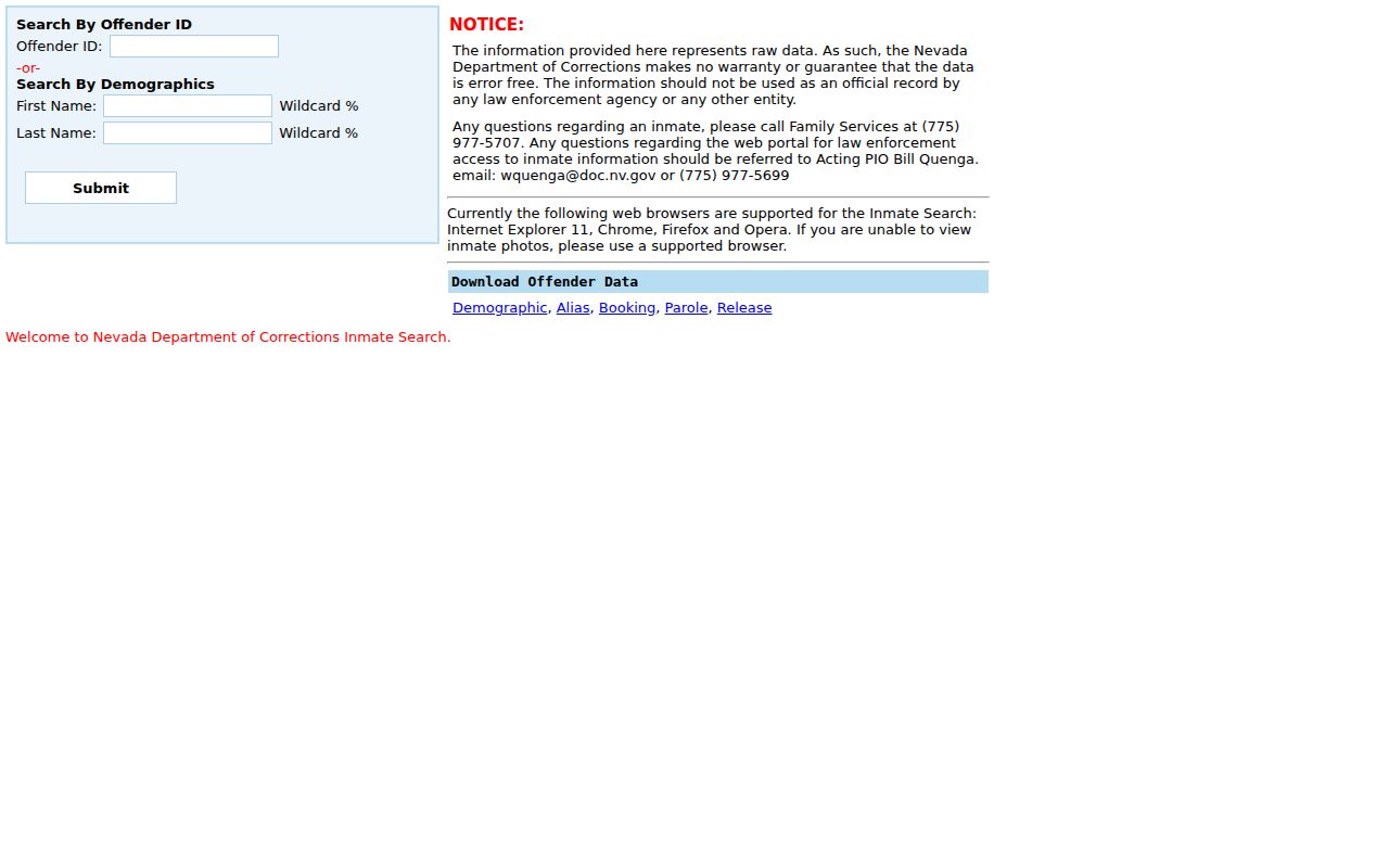 Sparks residents directory context for Nevada offender search limits
